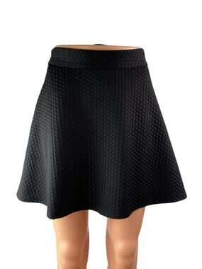 Banana Republic Women's Black Textured High Waisted A Line Mini Skirt Size 0